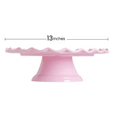 Melamine Wave Cake Stand Pink (13 inches) -RFAQK